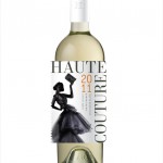 Bootle of Loire Valley french wine featuring Martine Brand's illustration of a Dior creation