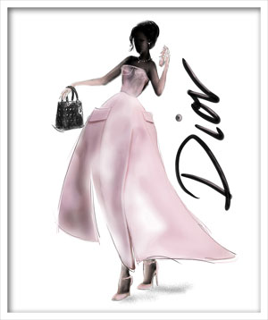 Dior, illustration Martine Brand