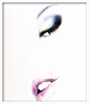 Giorgio Armani make up, Illustration by Martine Brand