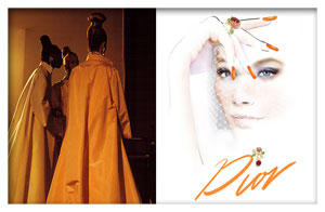 Karen Mulder for Jean-Louis Scherrer and Dior Jewellery