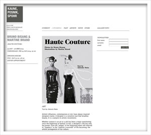 Haute Couture, Exhibition