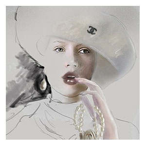 <strong>CHANEL haute couture, pearls</strong><br />  <span style="color: #0000ff;">ORIGINAL AVAILABLE</span>